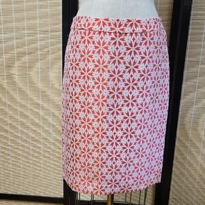 Floral Pink Pencil Skirt